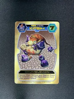 Digimon D-Tector Card Game Series 4 Grumblemon DT-163 Gold Text CCG Ultra Rare - Image 1