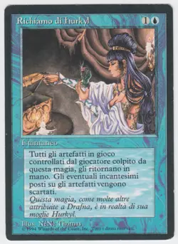 1x (HP) Hurkyl's Recall ~Italian~ Heavily Played Revised FBB ITL Magic MTG Card - Image 1
