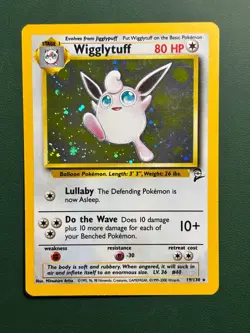 Wigglytuff - 19/130 - Holo Rare Base Set 2 - Pokemon Card Moderately Played MP - Image 1