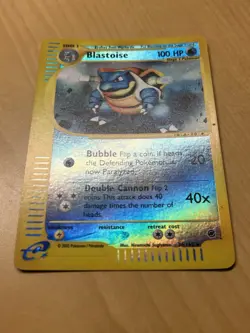Pokemon TCG Expedition Blastoise Reverse Holo Card 36/165 Vintage E Reader NM - Image 2
