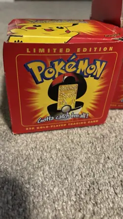 Pokemon PIKACHU Trading Card Bar - 23K Gold Plated - Burger King 1999 - Image 2