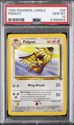 1999 POKEMON JUNGLE #24 PIDGEOT PSA 10 - Image 1