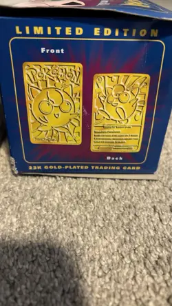 1999 Pokemon 23k Gold Plated Card Jigglypuff Pokeball from Burger King SEALED. - Image 3