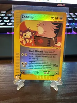 Pokemon TCG Chansey Expedition Base Set Reverse Holo Uncommon Card 72/165 - Image 1