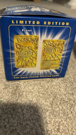 Pokemon 23K Gold Plated Poliwhirl Trading Card 1999 Burger King Limited Edition - Image 3