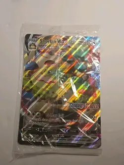 Pokemon TCG Sword & Shield Snorlax VMAX 142/202 Stamped Jumbo Card. New & Sealed - Image 1
