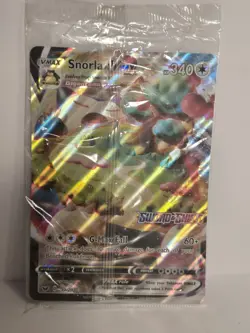 Pokemon TCG Sword & Shield Snorlax VMAX 142/202 Stamped Jumbo Card. New & Sealed - Image 2
