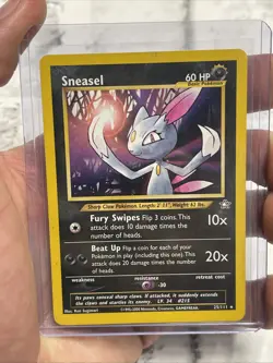 Pokemon Sneasel 25/111 Neo Genesis-Unlimited Edition Regular MP/LP Rare Card TCG - Image 1