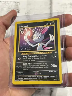 Pokemon Sneasel 25/111 Neo Genesis-Unlimited Edition Regular MP/LP Rare Card TCG - Image 2