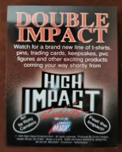 Comic Images High Impact Double Impact Chromium Refractor Promo Card - Image 2
