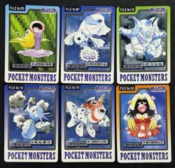 Weepinbell Jynx 070 124 Pokemon Card Carddass Japanese 1997 BANDAI 6 Set - Image 1