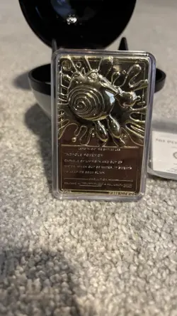 1999 Pokemon Poliwhirl 23K Gold-Plated Card Burger King Promo w/ Poke Ball - - Image 3