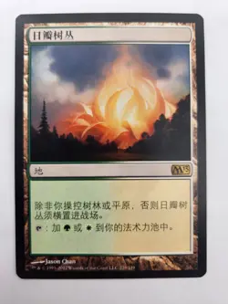 Sunpetal Grove - MTG Magic Card Chinese M13 Core set 2013- LP Rare Land - Image 1