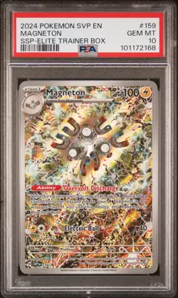 2024 POKEMON SVP EN-SV BLACK STAR PROMO #159 MAGNETON PSA 10 - Image 1