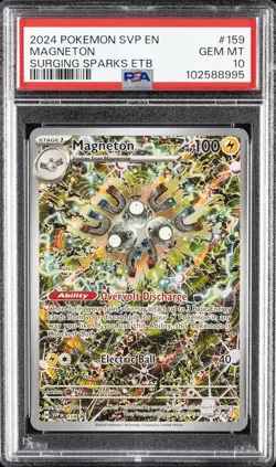 2024 POKEMON SVP EN-SV BLACK STAR PROMO #159 MAGNETON PSA 10 - Image 1