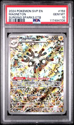 2024 POKEMON SVP EN-SV BLACK STAR PROMO #159 MAGNETON PSA 10 - Image 1