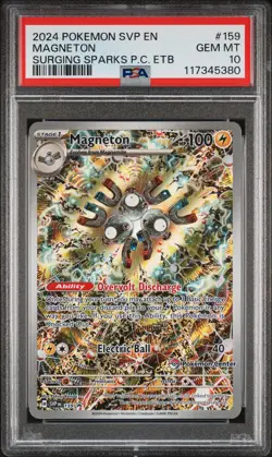 2024 POKEMON SVP EN-SV BLACK STAR PROMO #159 MAGNETON PSA 10 - Image 1