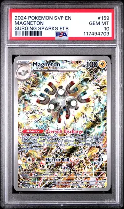 2024 POKEMON SVP EN-SV BLACK STAR PROMO #159 MAGNETON PSA 10 - Image 1