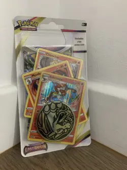Pokemon TCG | Lost Origin Checklane Blisters | Infernape Artwork | Charizard Pin - Image 1