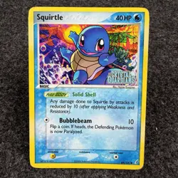Squirtle 64/100 EX Crystal Guardians Reverse Holo Pokemon Stamped - Image 1