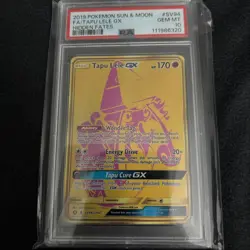 Pokemon Tapu Koko GX Gold Full Art Rare SV93/SV94 Hidden Fates PSA 10 Gem Mint - Image 1