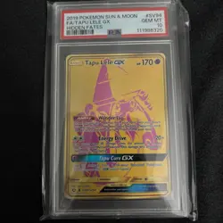 Pokemon Tapu Koko GX Gold Full Art Rare SV93/SV94 Hidden Fates PSA 10 Gem Mint - Image 2