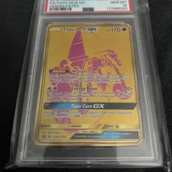 Pokemon Tapu Koko GX Gold Full Art Rare SV93/SV94 Hidden Fates PSA 10 Gem Mint - Image 5