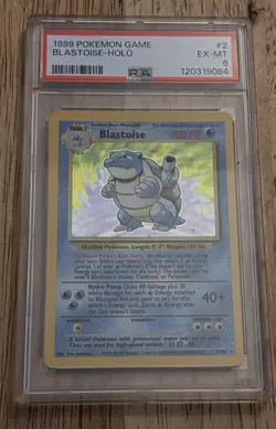 1999 Pokemon Base Set Holo Blastoise #4 - PSA 6 EX-MT Excellent-Mint - Image 1