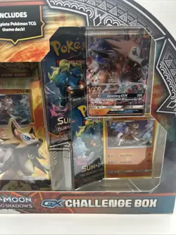 Pokemon TCG Sun & Moon Burning Shadows GX Challenge Box Lycanroc Sealed 820650806438 - Image 5