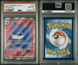 PSA 10 GEM MINT Pokemon Gengar ex Ultra Rare Temporal Forces TEF EN 193/162 - Image 1