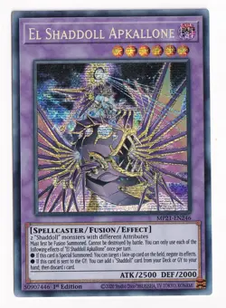 Yu-gi-oh! TCG 1x El Shaddoll Apkallone MP21-EN246 x1 SECRET YUGIOH! SPELLCASTER - Image 1