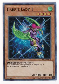 Yugioh Harpie Lady 1 STP1-EN014 Speed Duel Super Rare - Image 1