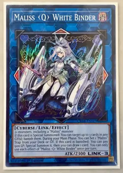 Yugioh 1x Maliss Q White Binder CRBR-EN019 Super Rare 1st Edition Near Mint - Image 1