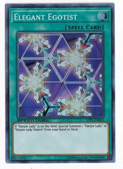 Yugioh Elegant Egotist STP1-EN015 Speed Duel Super Rare LP - Image 1