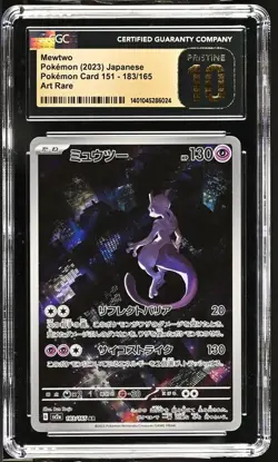 ✨✨ CGC 10 PRISTINE Pokemon Mewtwo 183/165 Art Rare Japanese 151 - Image 1