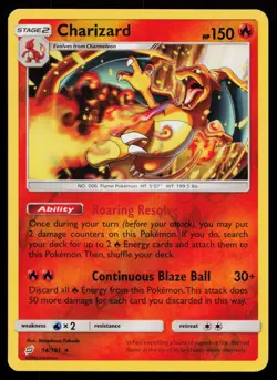 Charizard 14/181 Rare Team Up Reverse Holo Pokemon Card - Image 1