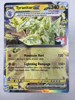 Tyranitar EX 066/197 Stamped Pokemon Play! Prize Pack Series 4 Holo NM - Image 1