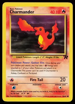 Charmander 50/82 Common Team Rocket Pokemon Card - Image 1