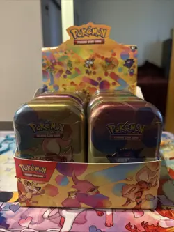 Pokemon Scarlet & Violet 151 Mini Tins Display Case - 10x Factory Sealed Tins - Image 1