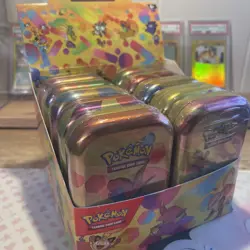 Pokemon Scarlet & Violet 151 Mini Tins Display Case - 10x Factory SEALED Tins - Image 4