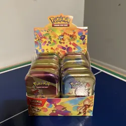 Pokemon Scarlet & Violet 151 Mini Tins Display Case - 10x Factory Sealed Tins - Image 1