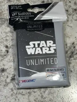 Star Wars Unlimited ART SLEEVES - CARD BACK BLACK - 60 Ct - NEW - Image 1