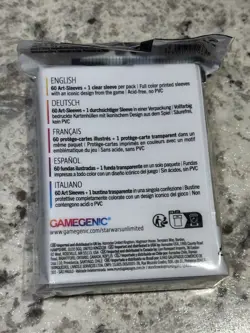 Star Wars Unlimited ART SLEEVES - CARD BACK BLACK - 60 Ct - NEW - Image 2