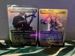 MTG Final Fantasy Borderless Foil 10 Card Set Lightning, Cecil, And More - Image 3