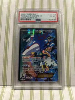 PSA 6 EX-MT Team Aqua's Kyogre EX Double Crisis Full Art Holo Pokemon Card #6/34 - Image 1