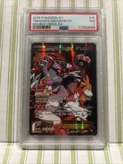 2015 Pokemon Card Team Magma’s Groudon EX XY Double Crisis #15/34 PSA 7 - Image 1