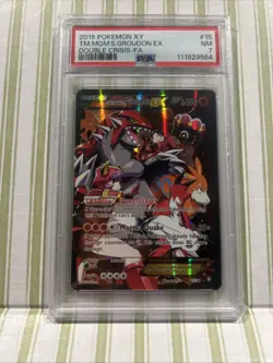 2015 Pokemon Card Team Magma’s Groudon EX XY Double Crisis #15/34 PSA 7 - Image 3