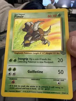 Pinsir 9/64 Original Holo Rare Jungle Set Pokemon card WOTC TCG 1999 LP/NM B48 - Image 1