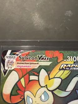 Pokemon TCG Sylveon VMAX 211/203 Evolving Skies Rainbow Secret Rare Card - Image 2