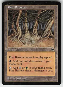 MTG Tempest #321 Pine Barrens Moderately played tcg - Image 1